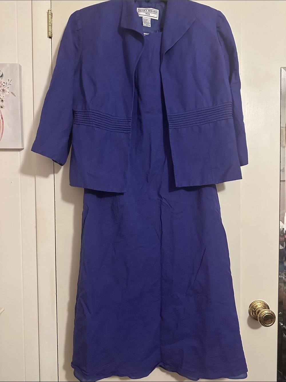 Jessica Howard purple midi skirt suit